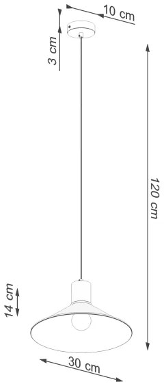 Lustră pe cablu Sollux SL.1319 JAGA 1xE27/15W/230V alb