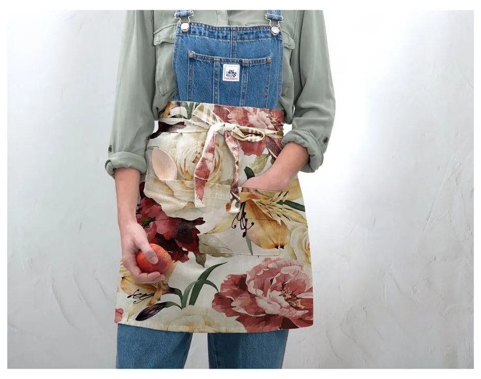 Șorț de bucătărie Linen Couture Delantal Spring Flowers