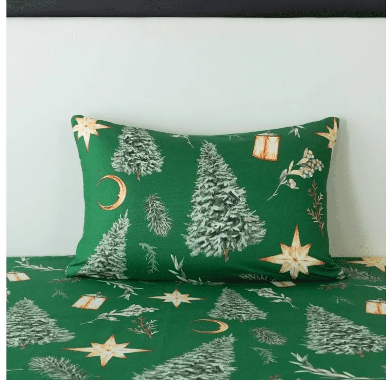 Husa de perna din microfibra GREEN CHRISTMAS 70x90 cm, verde