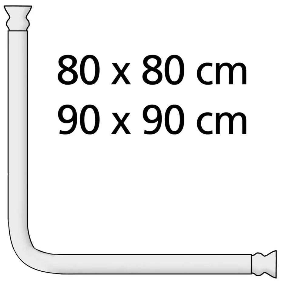 Suport universal pe colț pentru perdea duș Wenko, ø 2,8 cm, alb