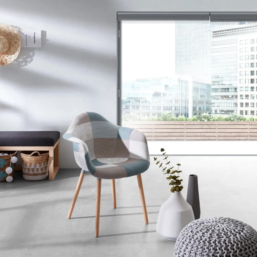 Fotoliu cu model Kave Home Kenna, albastru
