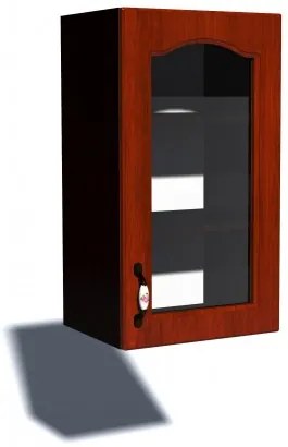 Corp superior 40 vitrina cu 1 usa Zebra MDF mustata cedru