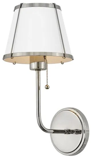 Lampă de perete Hinkley HK-CLARKE1-PN-WHq CLARKE 1xE27/40W/230V crom/alb