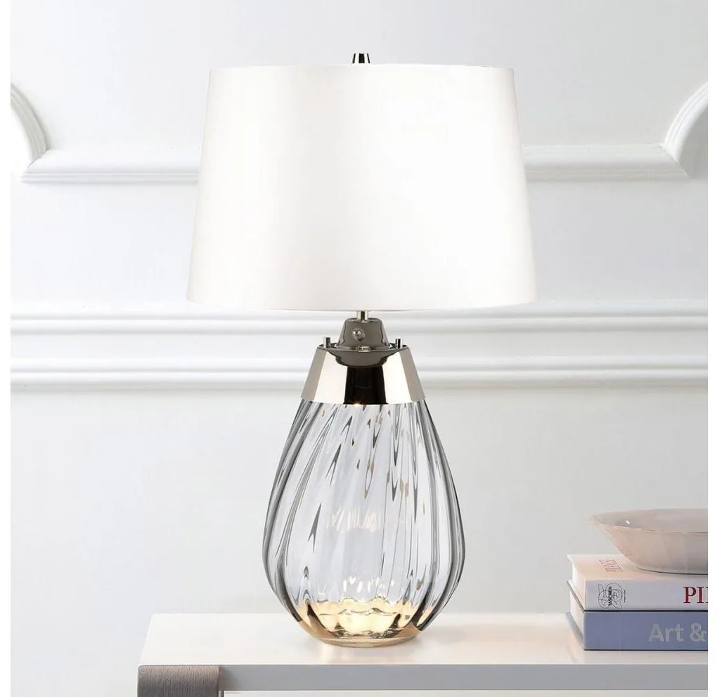 Lampă LED de masă Elstead LENA-TL-S-SMOKE-OWSS LENA 1xE27/60W/230V+1xGU10/7W alb