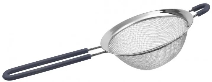 Strecuratoare cu maner Aldy Grey, inox, diametru 13 cm