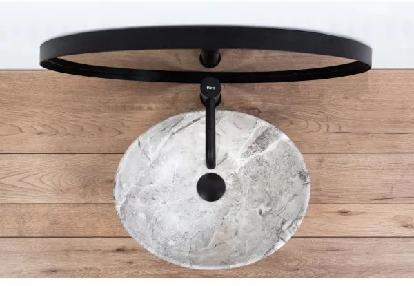 REA-U9908 - Lavoar pe blat SOFIA 34,5 x 41 cm ceramică/imitație de piatră