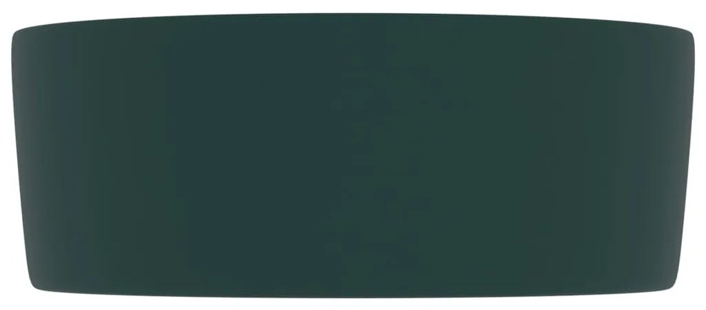 Chiuveta baie lux verde inchis mat 40x15 cm ceramica rotund matte dark green