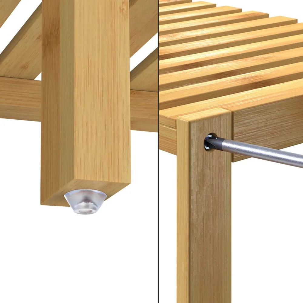 Deuba Raft din bambus - 140x33x33 cm