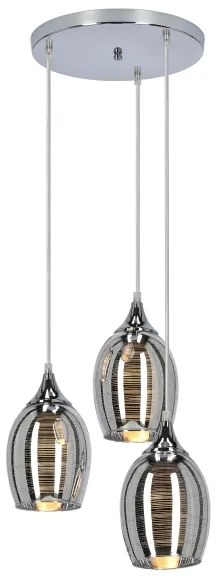 Lustră pe cablu MARINA 3xE27/60W/230V crom