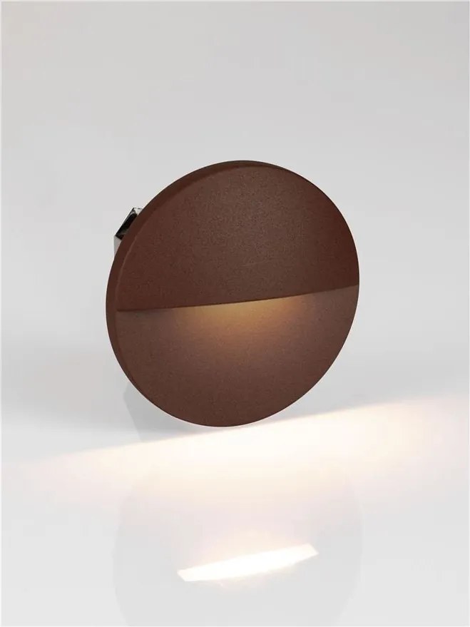 Spot aplicat perete exterior LED 3000K IP65 Toc corten