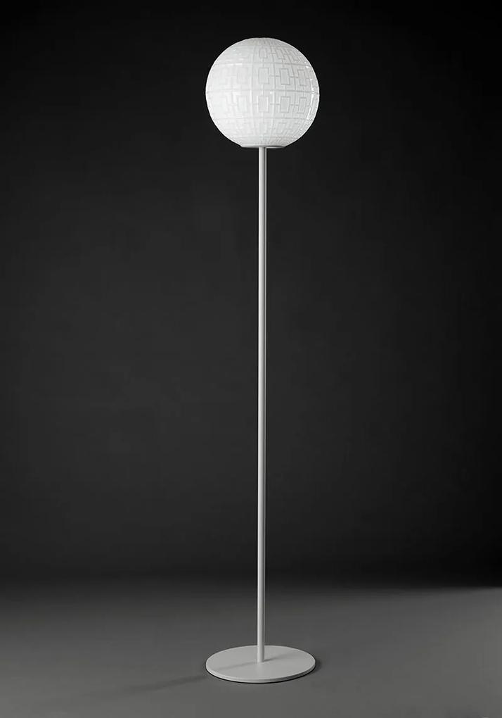 Ball - Lampă de podea albă cu aspect texturat