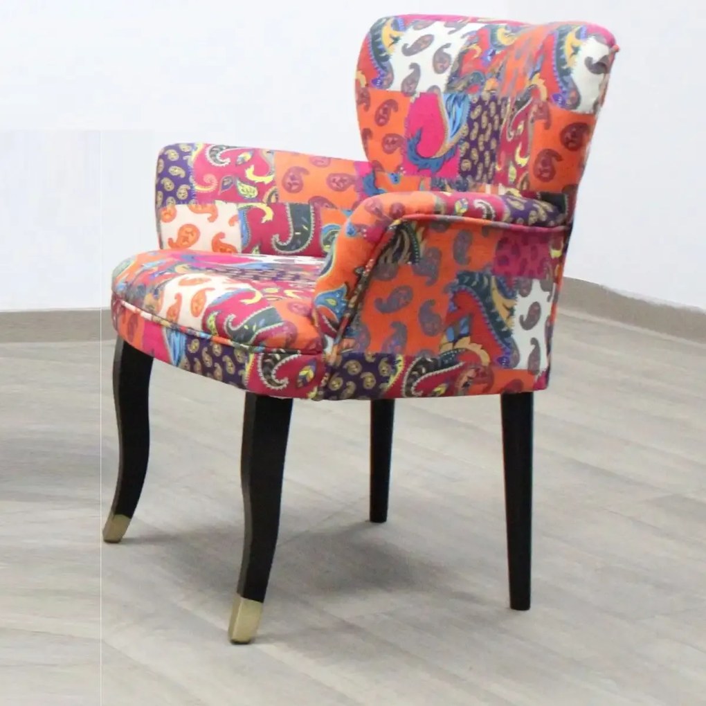 Fotoliu Relax portocaliu, picioare negru, Homs