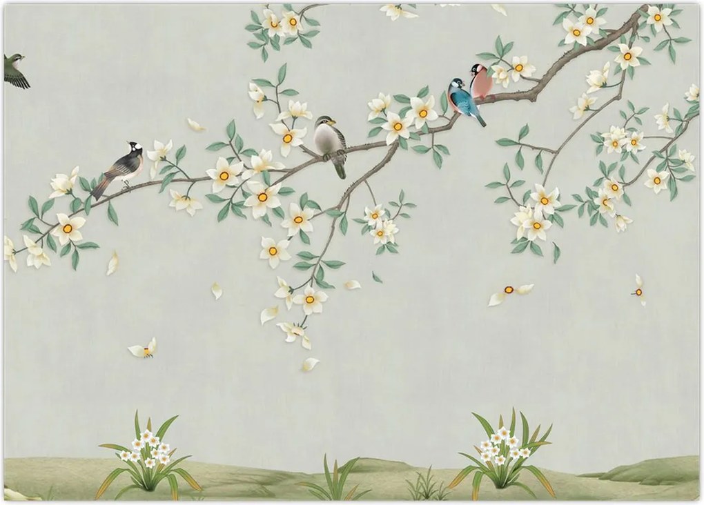 Tablou - Adunarea păsărilor (70x50 cm)