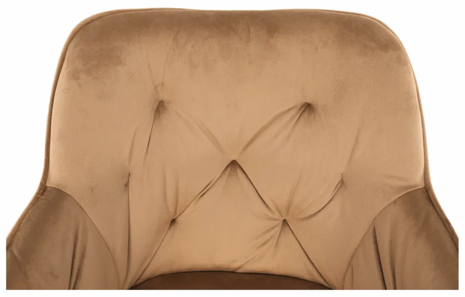 Fotoliu de design, material textil Velvet maro, BERILIO