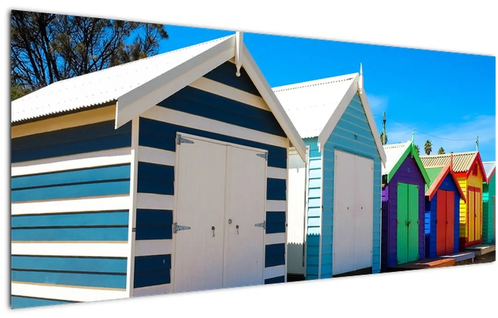 Tablou - Plaja Brighton, Melbourne, Australia (120x50 cm)