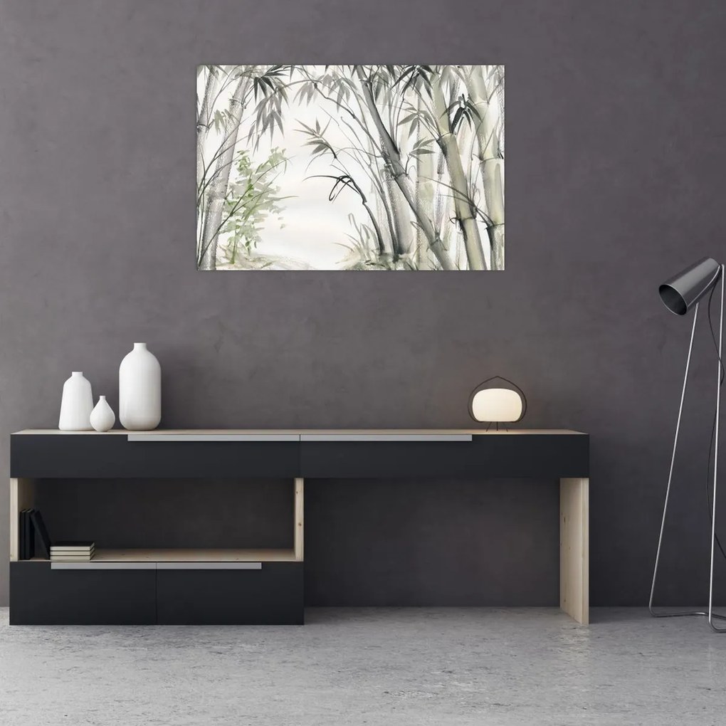 Tablou - Bambuși,desen (90x60 cm)