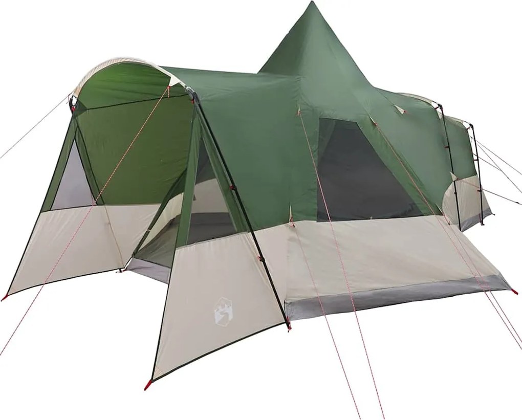 vidaXL Cort Teepee pentru 8 Persoane Verde 720 x 465 x 295 cm