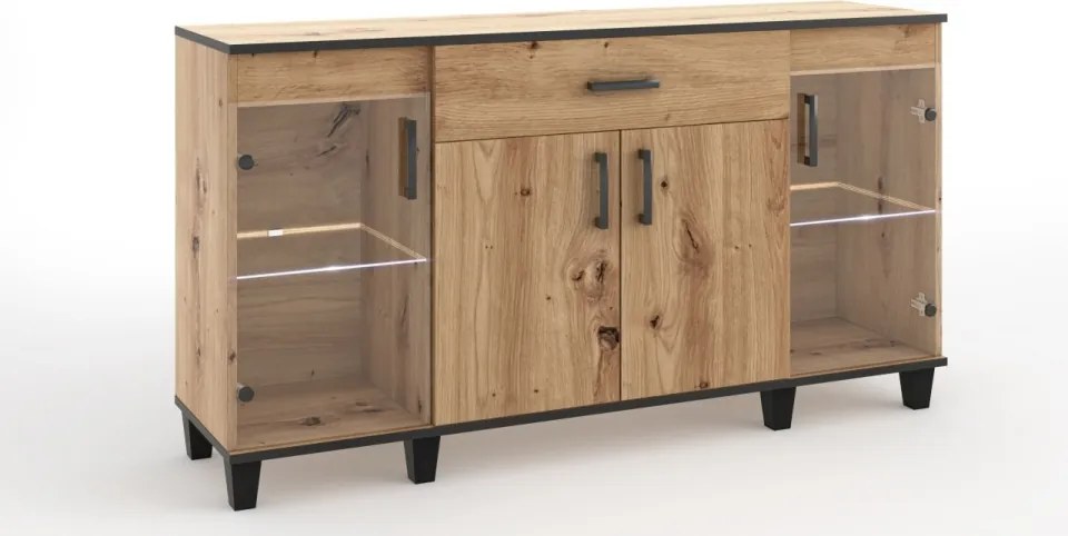 Comodă POLA 03 – 160x40x90 cm – Stejar Artisan