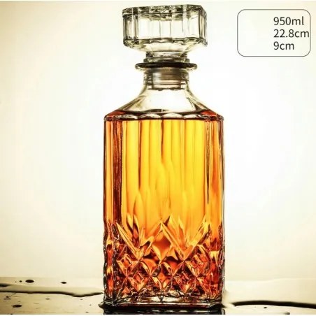 JAKS CARAFĂ DE STICLĂ PENTRU WHISKEY 950ML