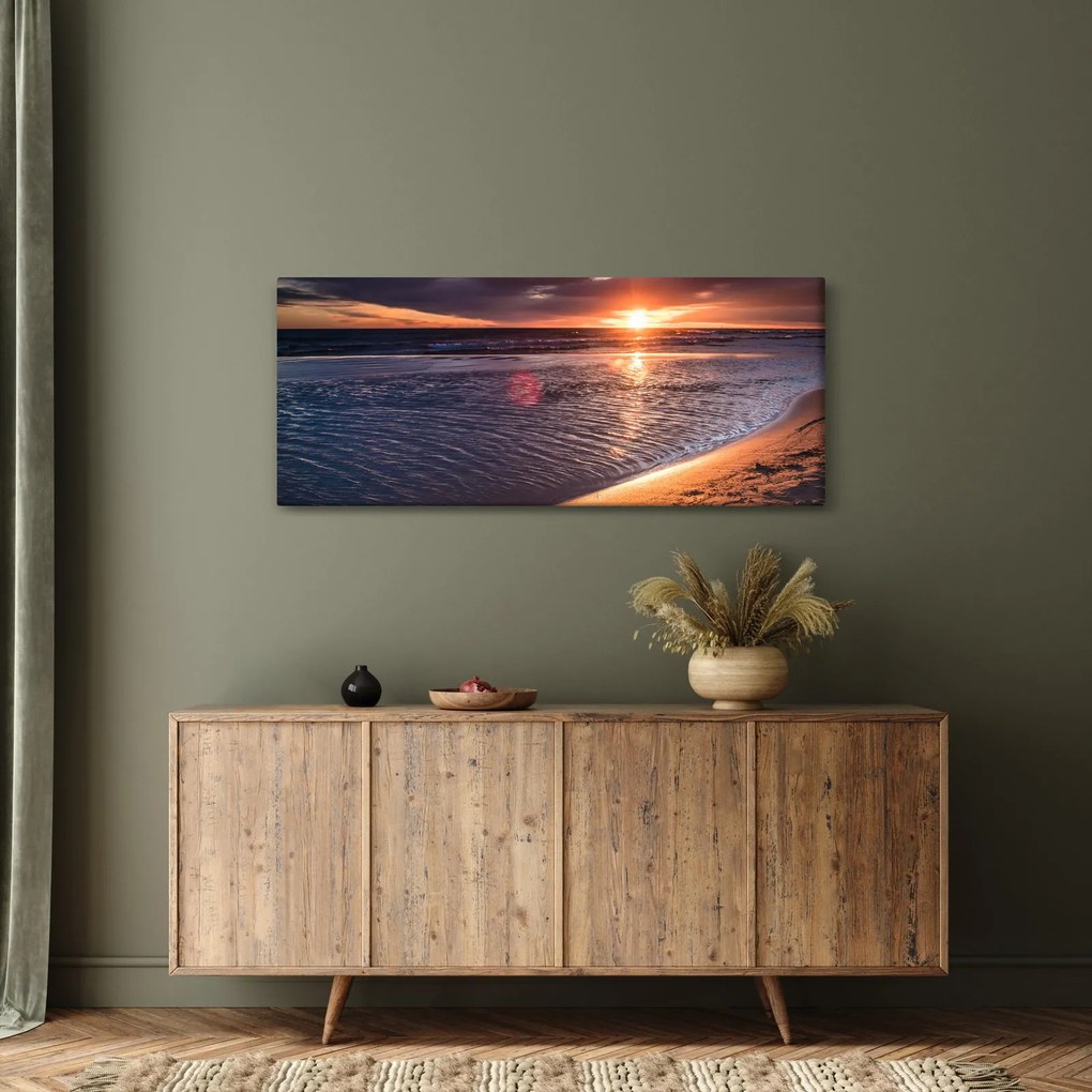 Tablou cu apus de soare (120x50 cm)