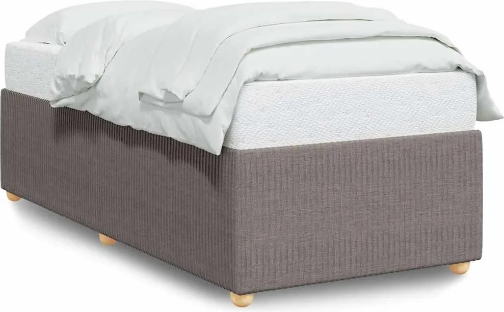 vidaXL Cadru de pat fără saltea Taupe 90x190 cm Stofa