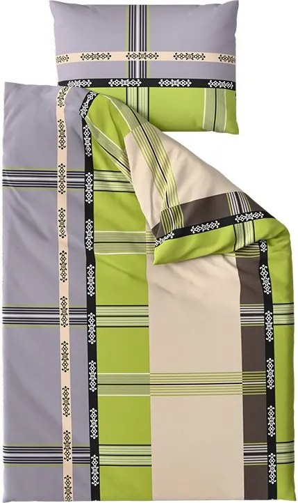 Lenjerie de pat policoton DANIELA POLY verde Dimensiune lenjerie de pat: 70 x 90 cm | 140 x 220 cm