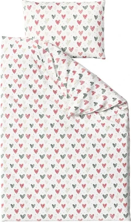 Lenjerie de pat creponata CUPIDA POLY cu model. Dimensiune lenjerie de pat: 70 x 90 cm | 140 x 200 cm