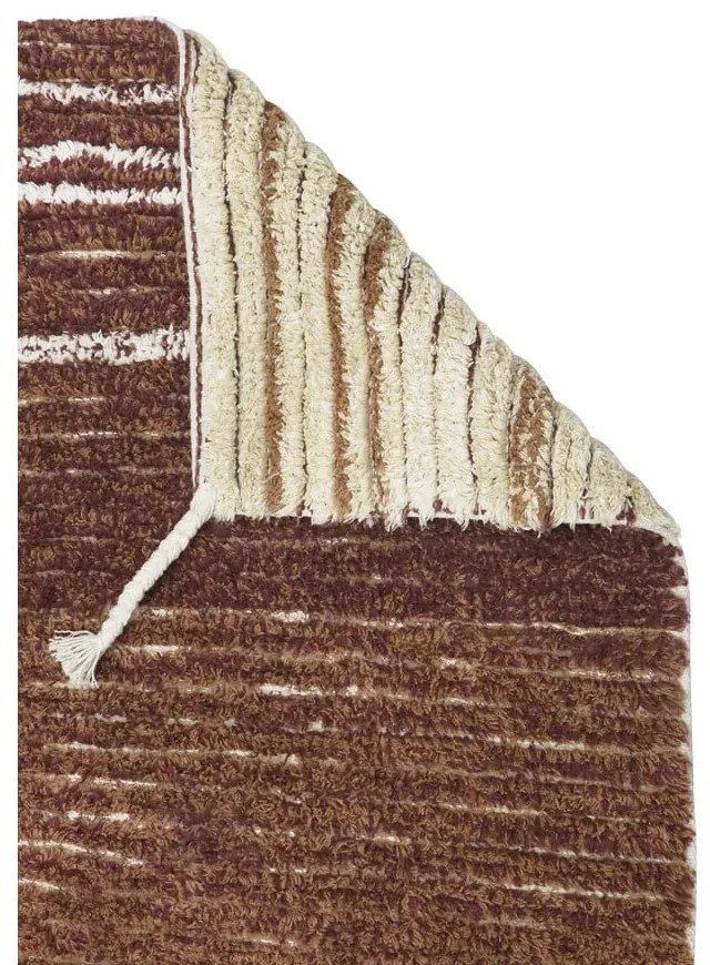 Covor cărămiziu din bumbac 80x140 cm Twin Toffee – Lorena Canals