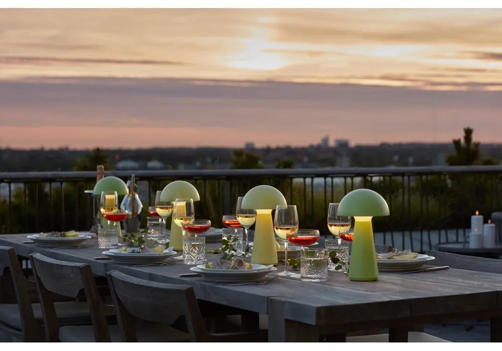 Veioză verde LED cu control prin telecomandă (înălțime 28 cm) Sam – Sirius