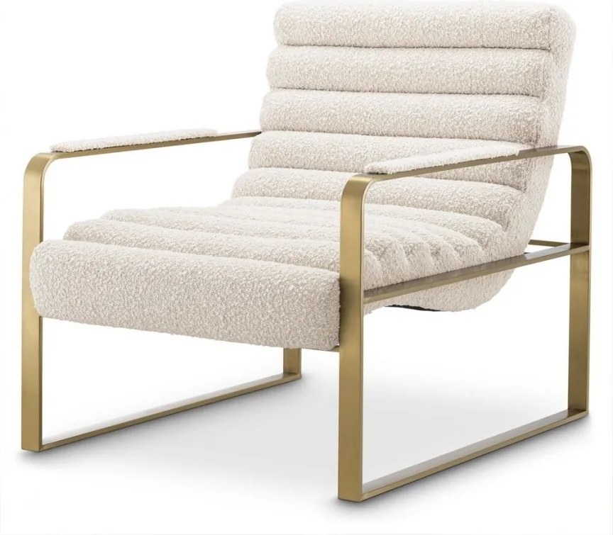Fotoliu elegant design LUX Olsen, boucle crem 115043 HZ