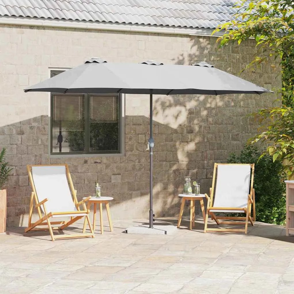 vidaXL Parasol de Grădină Nisipiu 370 x 197 x 239 cm