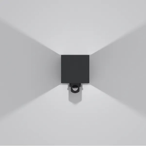 Brilagi - Aplica de perete LED pentru exterior cu senzor CUBE, 6 W, 230 V, negru