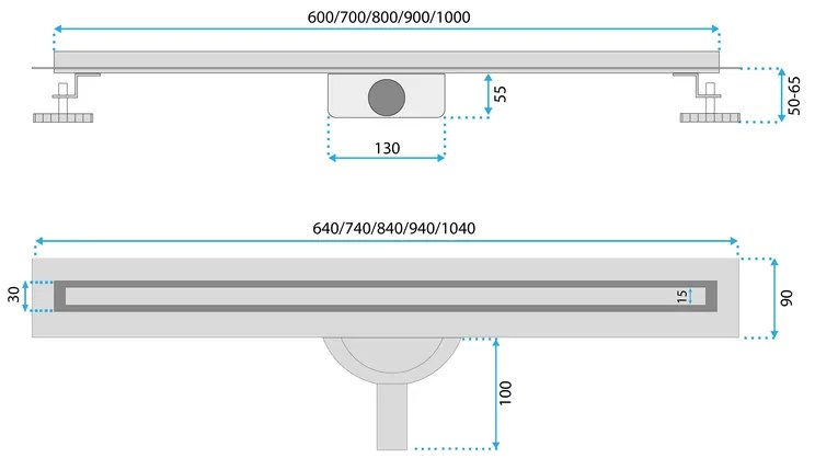 Rigola dus REA Neox Slim pro 100 auriu