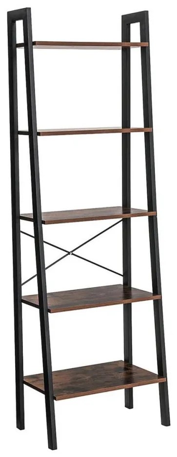 Bibliotecă NAVARO maro/negru