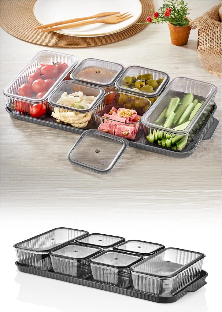 Set cutii de depozitare (13 piese), Hermia, Culoare: Antracit