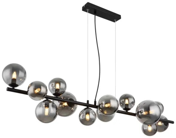 Lustră LED pe cablu Globo 56133-13H RIHA 13xG9/3,5W/230V fumuriu/negru