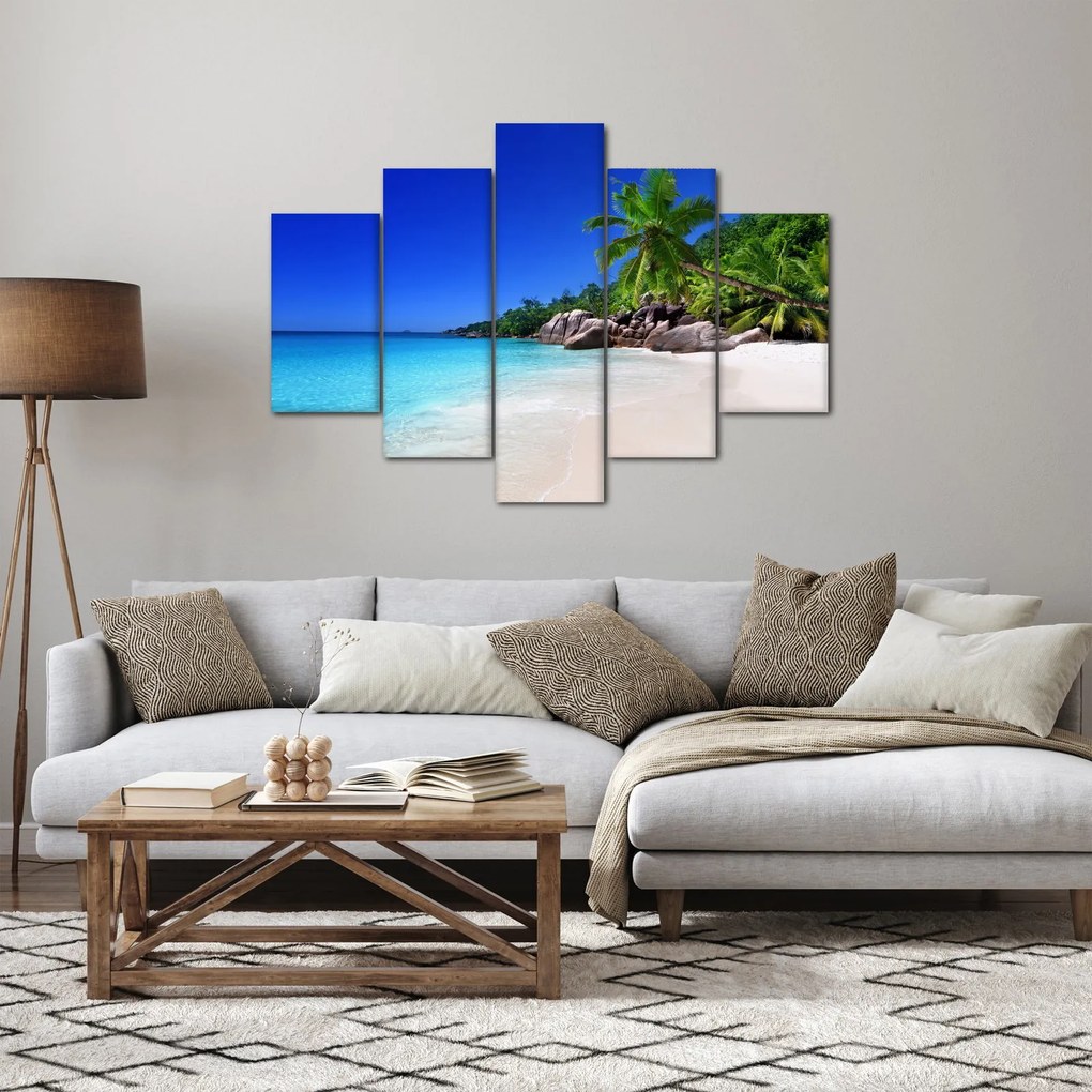 Tablou cu plaja pe insula Praslin (150x105 cm)