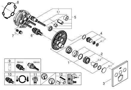 GROHE 29126000 - Baterie termostatată GROHTHERM SmartControl, crom lucios
