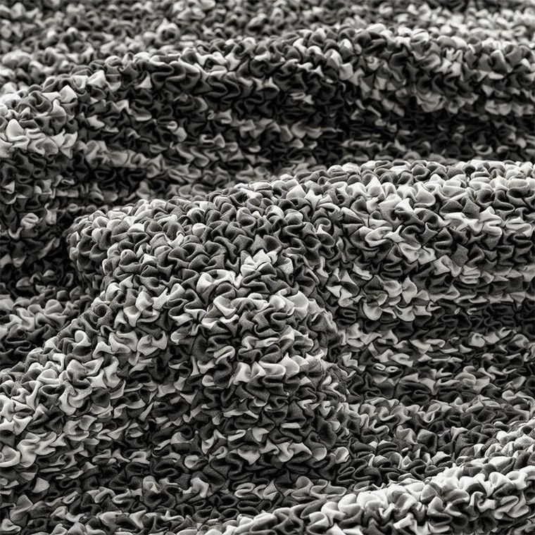 Gaico Huse bielastice UNIVERSO NOU dungi alb-negru 3fotoliu cu manere de lemn (l. 150 - 200 cm)