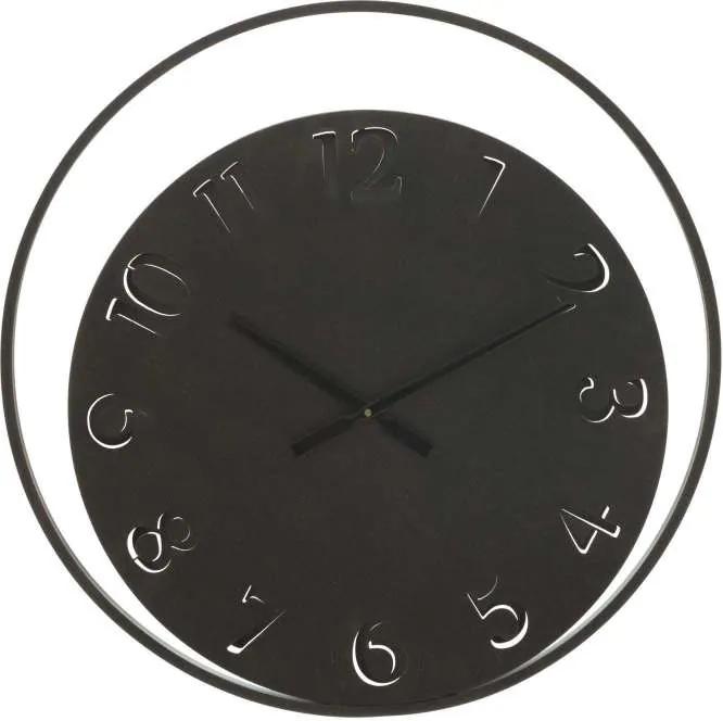Ceas de perete Benton, 60x60x4,5 cm, metal, negru