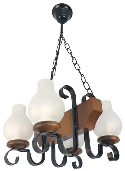 Lustră pe lanț Brilagi QUEEN 4xE14/40W/230V fag/nuc