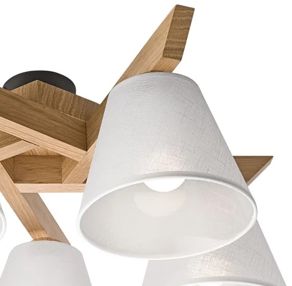 Lustr ANTONIO 5xE14/40W/230V, montaj plafon, stejar