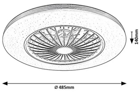 Rabalux 71330 - LED lampă cu ventilator DALFON 48W/230V 3000-6500K + DO
