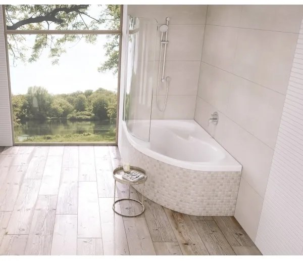 Cadă de colț ROSA 160 x 105 cm, acrilic, alb — Ravak CM21000000