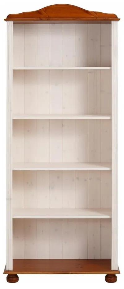 Bibliotecă albă/în culoare naturală din lemn masiv de pin 70x181 cm Ella – Støraa
