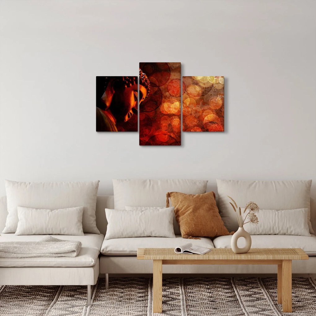 Tablou - Buddha în nuanțe roșii (90x60 cm)