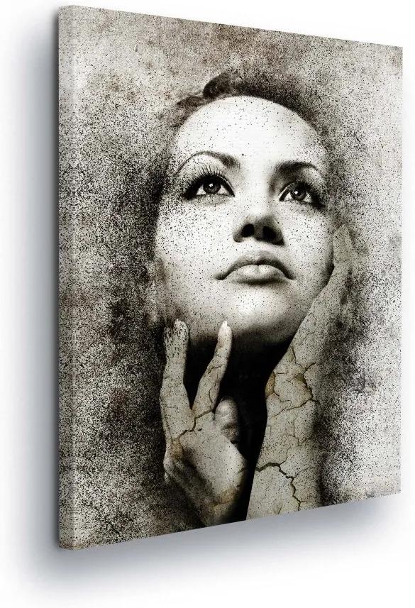 GLIX Tablou - Face Women in Sepia Tone 100x75 cm