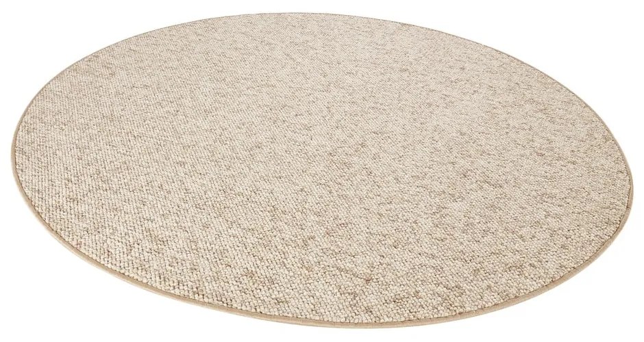 Covor maro deschis rotund ø 133 cm Wolly – BT Carpet