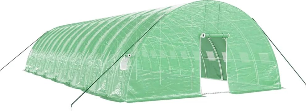 vidaXL Seră cu cadru din oțel, verde, 84 m², 14x6x2,85 m