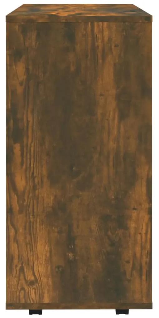 Dulap cu roti, stejar fumuriu, 60x35x75 cm, lemn prelucrat 1, Stejar afumat